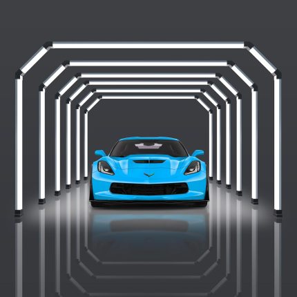 GOSLARLIT LED Tunnel Lighting, Car Detailing Tunnel for Car Care,Inflatable 6500k,110-120lm/v,100mm